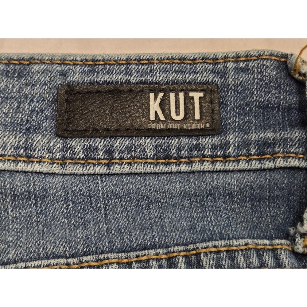 KUT From The Kloth Jeans Womens 12 Button Fly High Rise Raw Hem Ankle Stretch - Picture 9 of 12